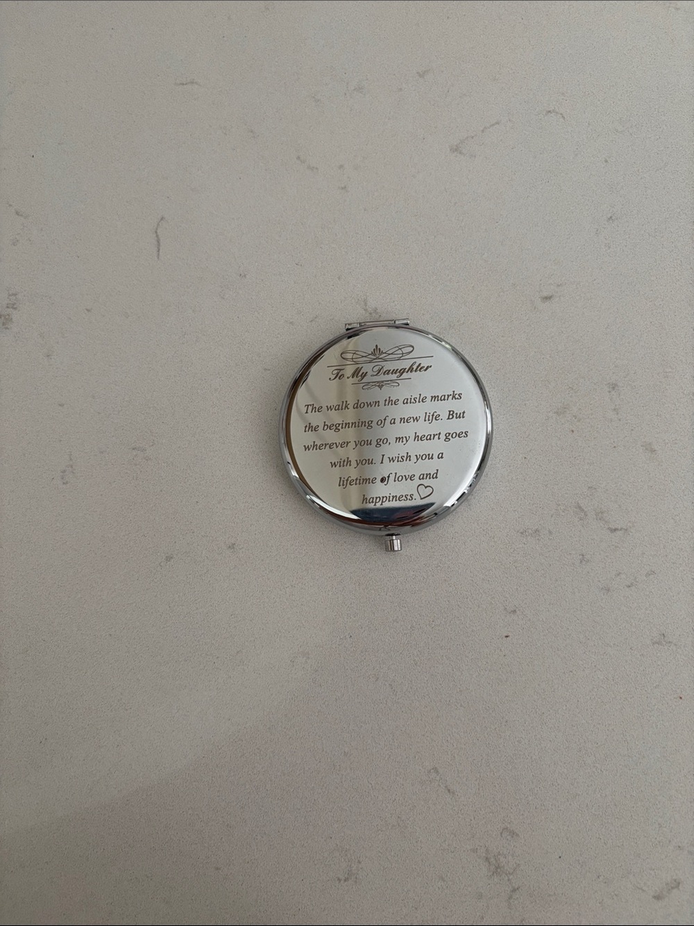 Engraved To my Daughter’ Wedding Compact Mirror